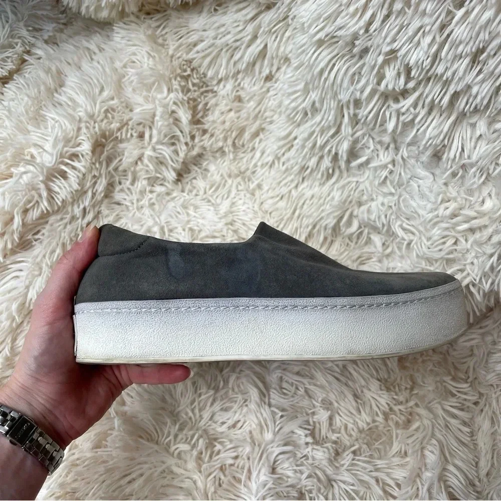 Opening Ceremony Cici Slip On Platform Sneaker suede gray size 40